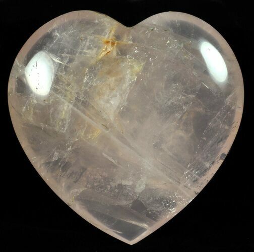 Polished Rose Quartz Heart - Madagascar #57015